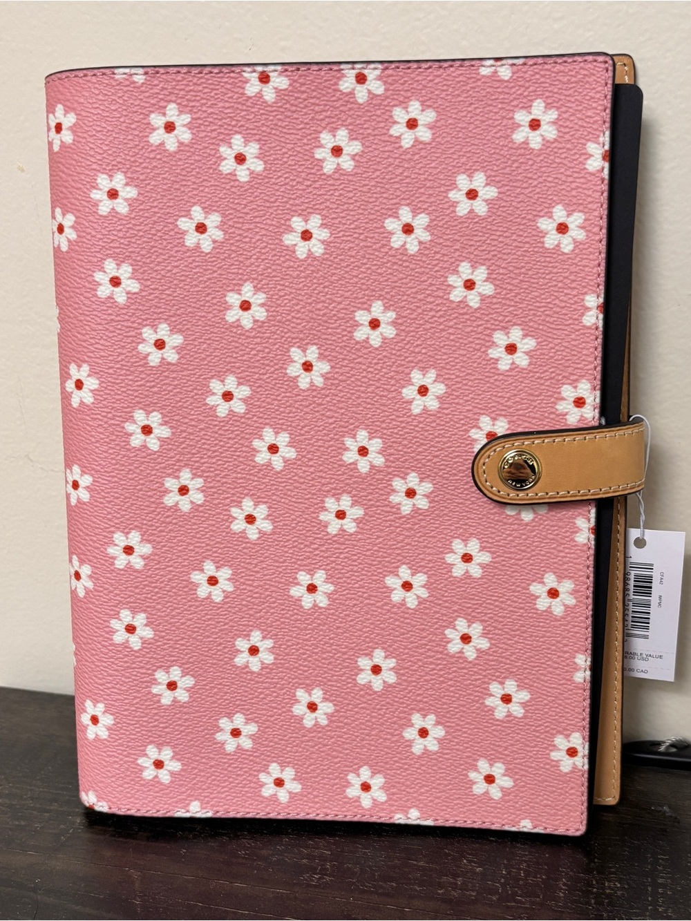 Pink Coach Floral Notebook NWT